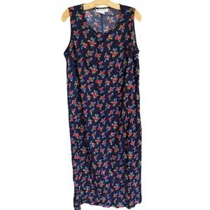 Vintage Dressbarn Floral Print Dress dark romantic plus size 16W cottagecore Y2K